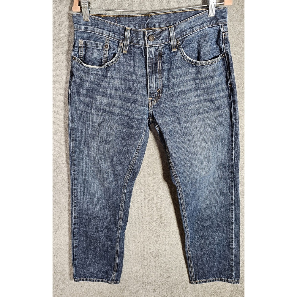 Levis 559 Relaxed Straight Jeans Mens Size 32x32‎ Blue Denim Cotton Distressing